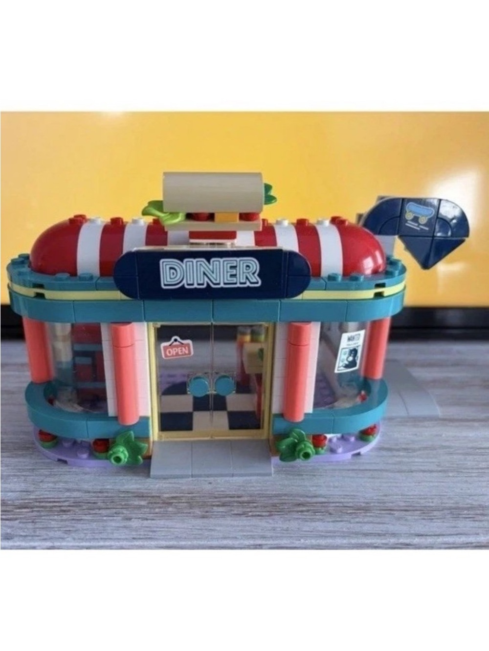 Lego Diner Playset, sub shop and donut shop